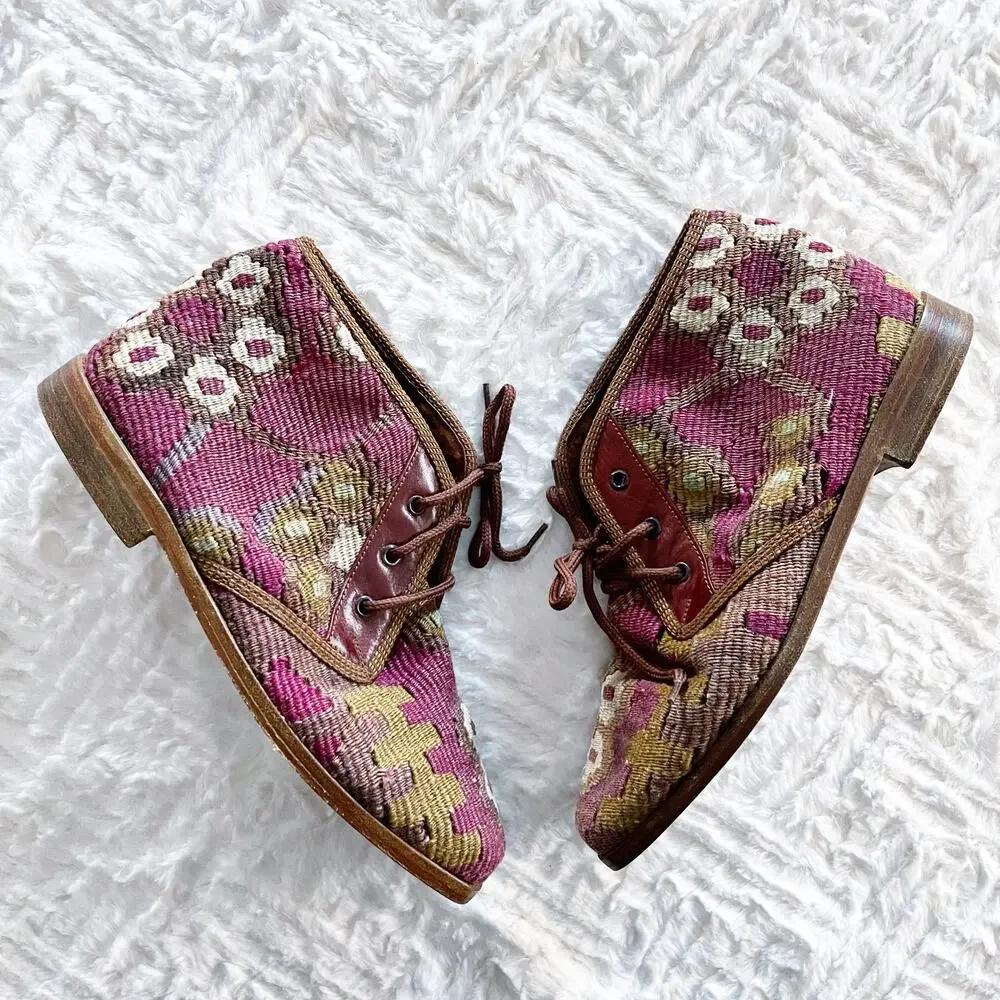 The Nomadic Collection Tapestry Kilm Lace Up Chukka Ankle Bootie